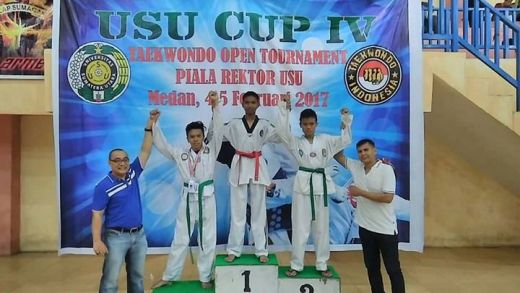 Mahasiswa UNPRI Juara Taekwondo Open Tournament Piala Rektor USU