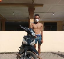 Pencuri Sepeda Motor di Asahan Bonyok Dihajar Masa, Untungnya Polisi Datang