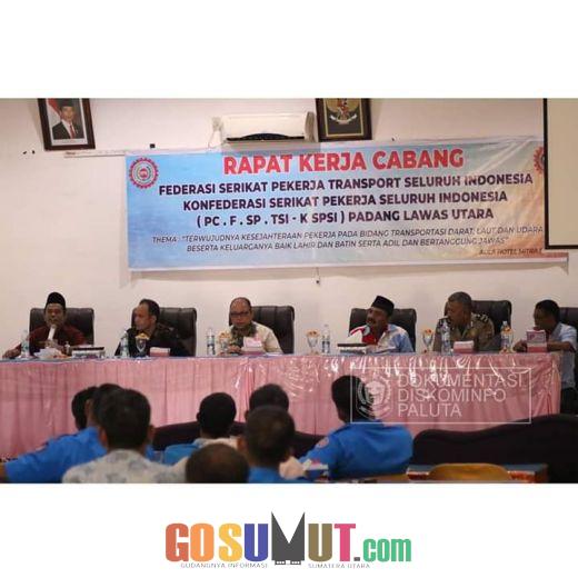 Rapat Kerja Cabang PC K.SPSI - K. SPSI Kabupaten Paluta Digelar