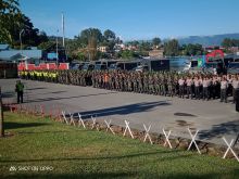 856 Personil Gelar Apel Gabungan Pasukan Pengamanan di Pantai Bebas Parapat