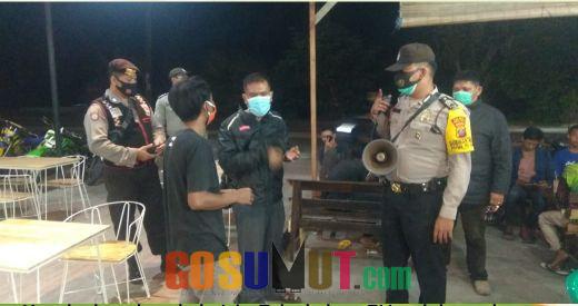 Polsek Padang Hulu Imbau Prokes Corona Pengunjung Warung TST Tebingtinggi