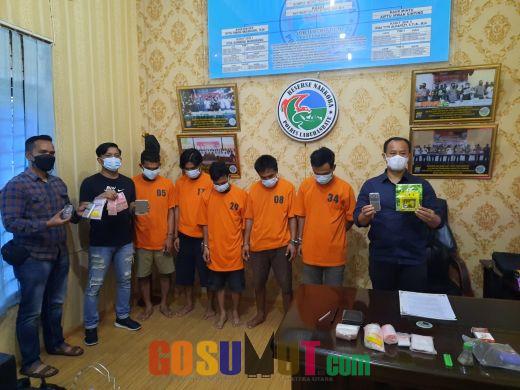 Polres Labuhanbatu Amankan 5 Tersangka Jaringan Narkoba Tanjung Balai - Torgamba