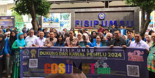 Ribuan Mahasiswa FISIP UMSU Kawal Pemilu 2024