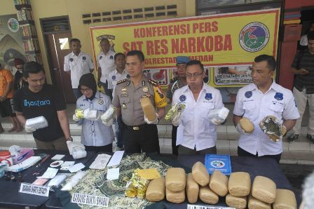 Polrestabes Medan Gagalkan Peredaran Narkoba Bernilai  Miliaran Rupiah
