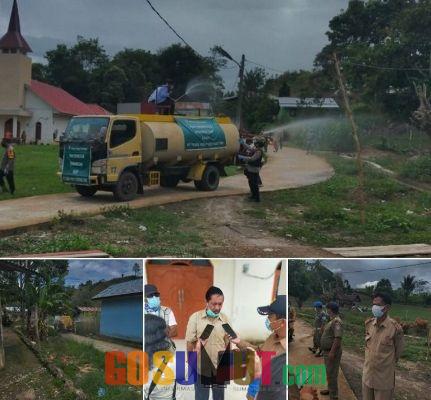 Puluhan Warga Positif Covid-19, PT TPL Semprotkan 6.000 Liter Cairan Disinfektan ke Desa Parik