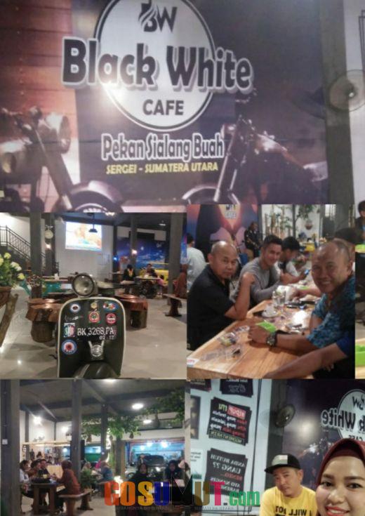 Black White Cafe Sialang Buah, Pas untuk Nongkri Keren