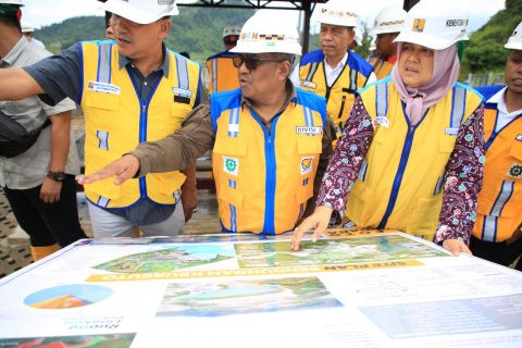 Pj Bupati Aceh Utara Tinjau Pembangunan Bendungan Krueng Keureutoe