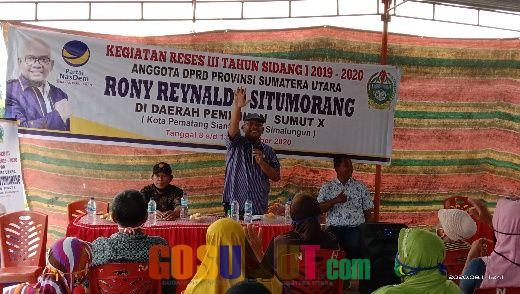 Rony Renaldo Reses di Nagori Bahal Gajah, Tampung Aspirasi Masyarakat