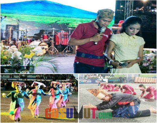 Drama Klosal Batu Gantung Danau Toba Ditampilkan pada Malam Seni Festival Danau Toba Simalungun Night