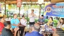Polres Sergai Giat Pengamanan Baksos Akbar Distrik 307 A2 Lion Club Medan Raya di TTS Food Court Perbaungan 