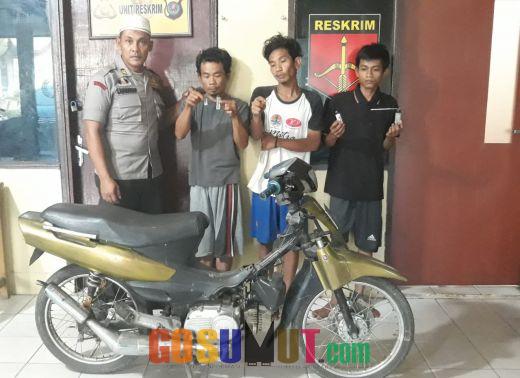 Tiga Pria Asyik Pesta Sabu Digelandang ke Polsek Tanjung Morawa