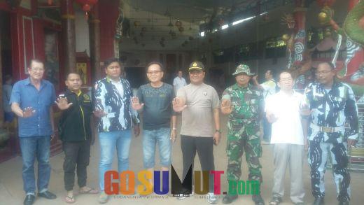 Jelang Imlek, Polsek Kota bersama TNI, Ormas dan OKP Gotroy di Klenteng