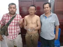 Pengedar dan 11 Paket Sabu-sabu Diboyong Reskrim Polsek Kotapinang ke Sel Tahanan