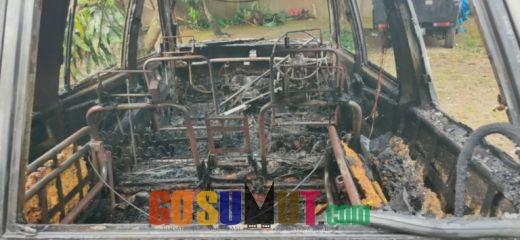 Kebakaran di Tebingtinggi, Mobil Panther Milik Warga Tionghoa Tinggal Kerangka