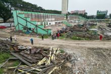 Sisa Material Stadion Teladan  Dilelang Rp1,6 M
