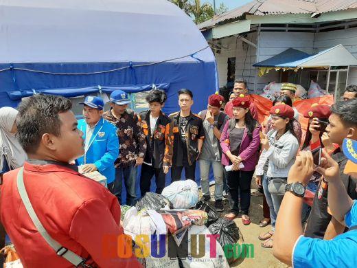 DPD KNPI Pematangsiantar Bersama Elemen Pemuda Berikan Bantuan Korban Kebakaran