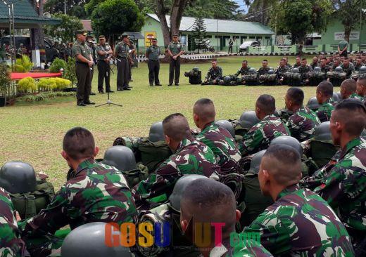 Kasdam I/BB Berangkatkan 350 Personel TNI ke Perbatasan Indonesia-Malaysia
