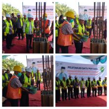 Plt Bupati Palas dan Ketua Pengadilan Tinggi Agama Medan Letakan Batu Pertama Pembangunan Gedung PA Sibuhuan