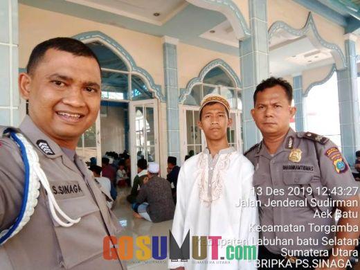 Cek Pengamanan Sholat Jumat, Provost Polsek Torgamba Turun ke Masjid