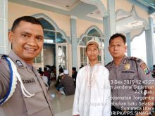 Cek Pengamanan Sholat Jumat, Provost Polsek Torgamba Turun ke Masjid