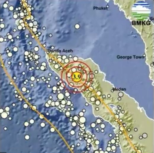 Takengon Digoyang Gempa Magnitudo 3,9