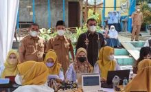 Wakil Walikota Padangsidimpuan bersama Forkopimda Tinjau Vaksinasi SMP-SMA