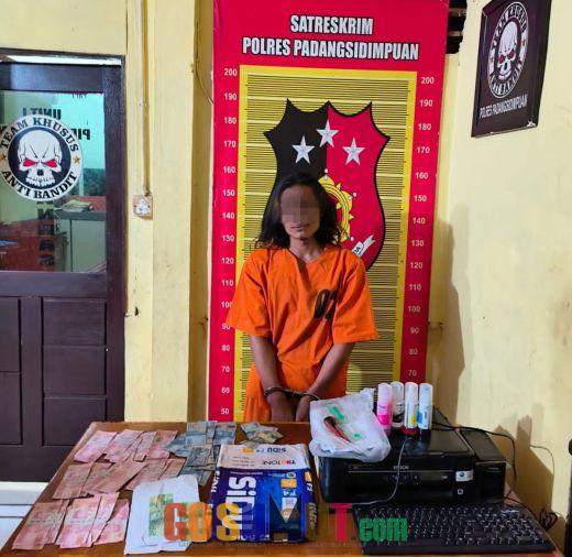 Pengedar Uang Palsu Asal Tapsel Diringkus di Padangsidimpuan