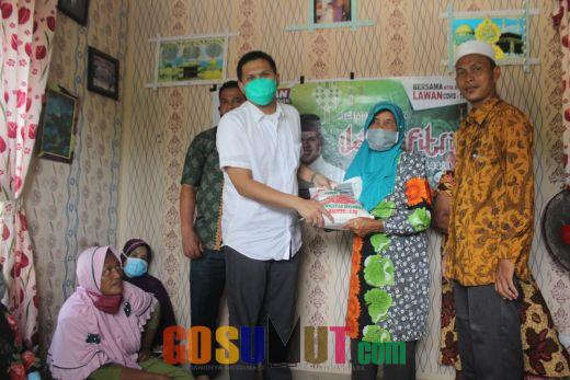 Ketua GP Ansor Sumut Kembali Salurkan Bantuan 50 Paket Sembako  ke Masyarakat Desa Pematang Kuala Terdampak Covid-19