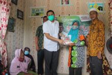 Ketua GP Ansor Sumut Kembali Salurkan Bantuan 50 Paket Sembako  ke Masyarakat Desa Pematang Kuala Terdampak Covid-19