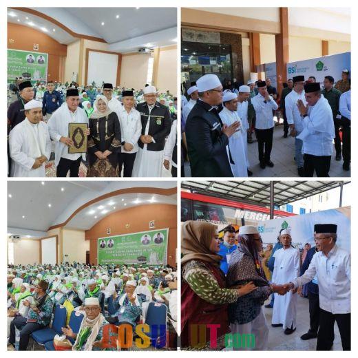 Gubsu dan Sekda Palas Sambut Jamaah Haji Kloter XI Asal Palas di Asrama Haji Medan