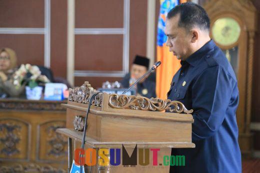Bupati Labuhanbatu Sampaikan Nota Pembahasan Ranperda P-APBD Kabupaten Labuhanbatu Tahun 2022