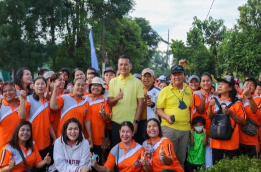 Ijeck Lepas Jalan Sehat HKBP Resort Simpang Marindal, Ajak Jaga Kebersamaan di Tahun Politik