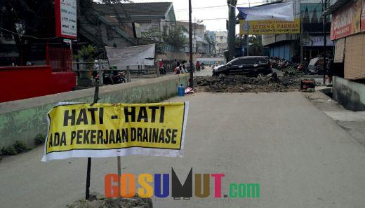 Perbaikan Drainase, Beberapa Ruas Jalan di Medan Ditutup