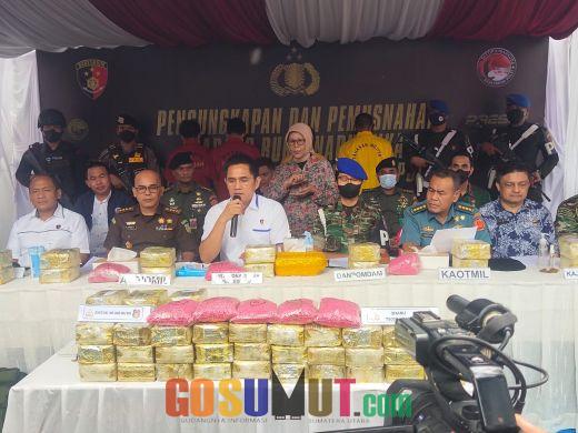 75 Kg Sabu dan 40.000 Butir Pil Ekstasi yang Diamankan dari Oknum TNI berasal dari Malaysia