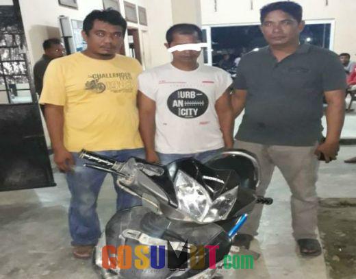 Curi Sepeda Motor Milik Guru TK, Purba Digelandang ke Kantor Polisi
