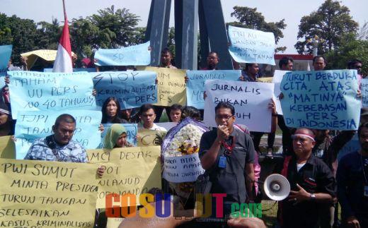 Forum Jurnalis Medan Gelar Aksi Solidaritas