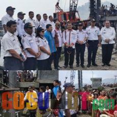 Bupati Karo bersama BPTD Launching Pemancangan Tiang Pelabuhan Dermaga Tongging