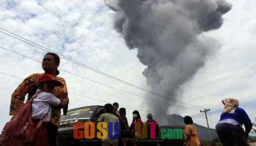 Pasca Gempa Sibolangit, Gunung Sinabung Erupsi 2 Kali