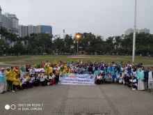 Keluarga Besar Terapi 3H Kota Medan Senam Sehat di Lapangan Merdeka