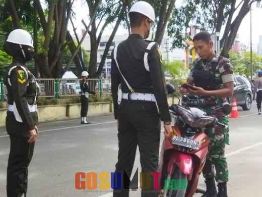 Denpom IM/I Lhokseumawe Razia Penertiban Kenderaan Milik TNI maupun Polisi