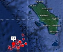 Gempa Bumi Magnitudo 5.1 SR Guncang Nias Barat