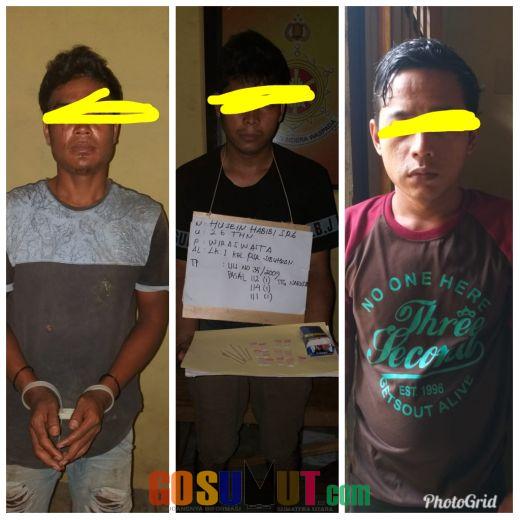 Transaksi Narkoba di Belakang Warung Kopi ,3 Pria Ditangkap Polisi