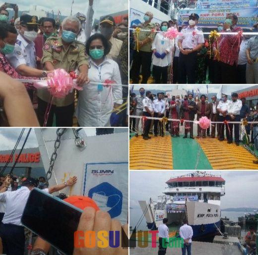 KMP Porapora Resmi Diluncurkan Layani Trayek Lintasan Danau Toba Balige - Onan Runggu