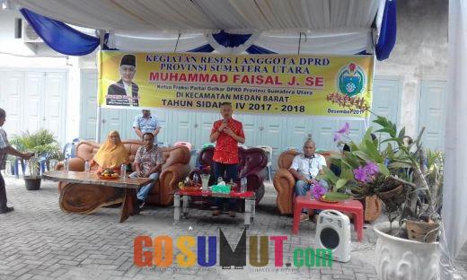 Reses di Medan Barat, M Faisal Jafar Tampung Aspirasi Warga