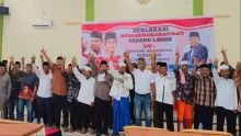 Rumah Sahabat Dai Palas Deklarasi Dukungan Kepasangan Prabowo-Gibran Nomor 2