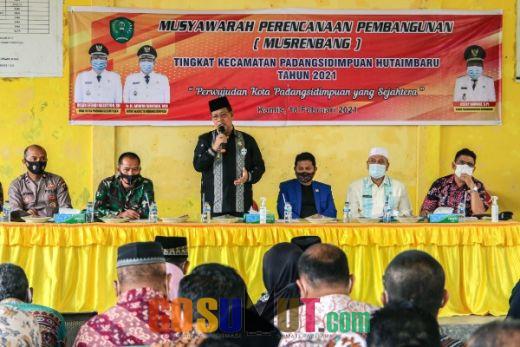Wakil Walikota Buka Musrenbang Kecamatan Padangsidimpuan Hutaimbaru