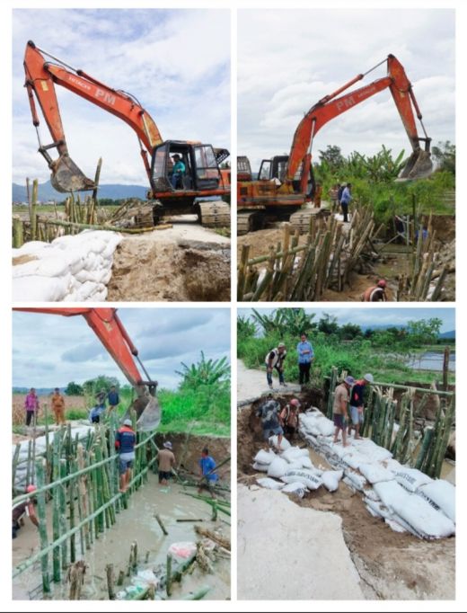 Bantu Warga Desa 3 Kecamatan Di Toba, TPL Perbaiki Tanggul Sungai Aek Mandosi