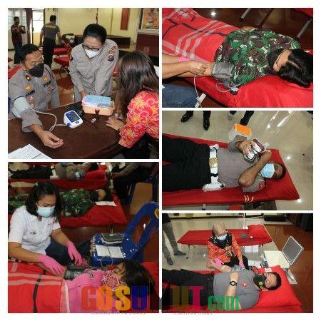 Polres Siantar Lakukan Donor Darah Sambut HUT ke-75 Bhayangkara