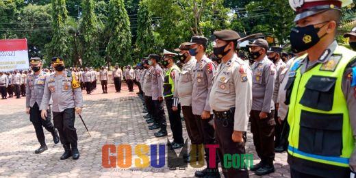 PAM Pilkades Serentak, Polres Langkat dapat Tambahan Kekuatan Personel