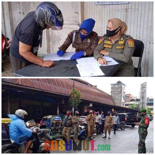 Hari ke Tiga Operasi Yustisi, Puluhan Warga di Padangsidimpuan Terjaring Tak Pakai Masker